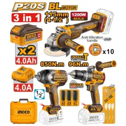 Set instrumente pe acumulator Ingco COSLI251292 (2 acumulatori) flexmag.md