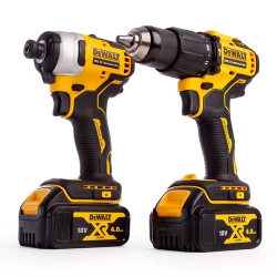 Set masina de gaurit si insurubat cu acumulator si impact DeWALT DCK2062M2T flexmag.md