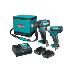 Set masina de gaurit si insurubat pe acumulator cu impact Makita CLX224SA flexmag.md