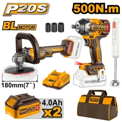Набор ударного шуруповерта + полировальной машины + блендера Ingco COSLI240686 flexmag.md