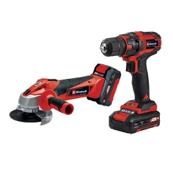 Set masina de insurubat + polizor pe acumulator Einhell CD+AG 18 PXC (42.572.38) flexmag.md