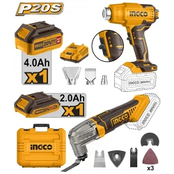 Набор мультитула и промышленного фена на аккумуляторе Ingco COSLI230703 flexmag.md