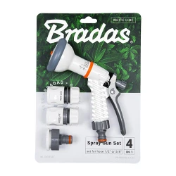 Set Pistol de stropit reglabil si conectoare Bradas WHITE LINE WL-EN1TSET flexmag.md