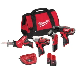 Set scule cu acumulator Milwaukee M12BPP4A-202B(4933459812) flexmag.md
