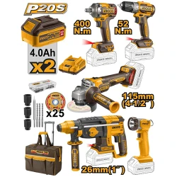 Set scule pe acumulato Ingco CKLI2058 flexmag.md
