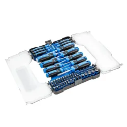 Set surubelinita cu biti si chei tubulare Hoegert HT1S102 flexmag.md