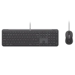 Set Tastatura + Mouse Logitech Signature Slim MK620, Cu fir, Negru flexmag.md