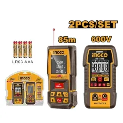 Set telemetru laser si multimetru digital Ingco HLDD260523 flexmag.md