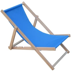 Sezlong Royokamp Beach Deck Chair Blue flexmag.md