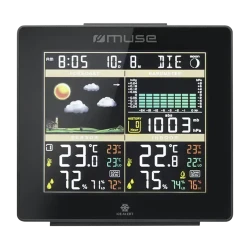 Smart senzor de temperatura si umiditate MUSE M-085WS, Negru flexmag.md