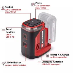 Stație de încărcare Einhell TE-ES 18/150/1 Li-C-Solo (10.913.10) flexmag.md