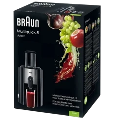 Соковыжималка для фруктов и овощей Braun J500, черный flexmag.md