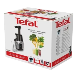 Соковыжималка для фруктов и овощей Tefal ZC420E38, черный нержавеющий сталь flexmag.md