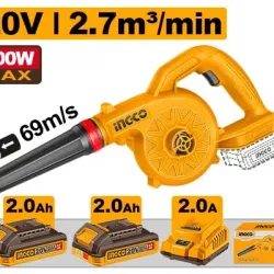 Suflanta de frunze pe acumulator Ingco CABLI20782 (2 acumulatori) flexmag.md