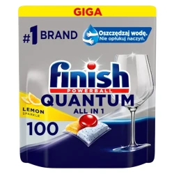Таблетки для посудомоечной машины Finish Quantum Lemon, 100 шт flexmag.md