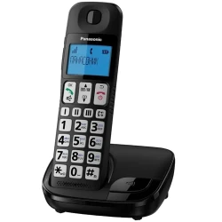 Telefon DECT Panasonic KX-TGE110, Negru flexmag.md