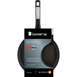Сковорода для блинов Polaris Monolit- [24шт], 24 см, черная flexmag.md