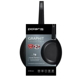 Tigaie Polaris Graphit-24F, 24cm, Grafit flexmag.md