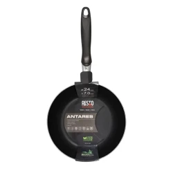 Сковорода WOK RESTO 93601, 24 см, черная flexmag.md