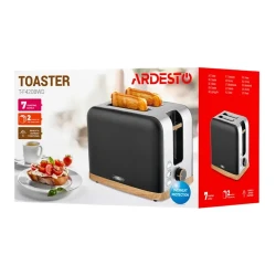 Toaster Ardesto T-F420BWD, Negru - Otel inoxidabil flexmag.md