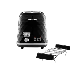 Toaster DeLonghi CTJ2103BK, Negru flexmag.md