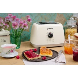 Тостер Gorenje Retro Collection T900RL, Бежевый flexmag.md