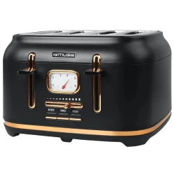 Toaster MUSE MS-131 BC, Negru - Auriu flexmag.md