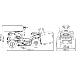 Tractor pentru cosit iarba pe benzina AGM LTM 86-25 flexmag.md