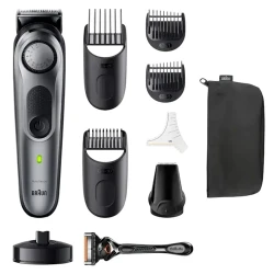 Trimmer pentru barbati Braun BT7420, Negru - Argintiu flexmag.md