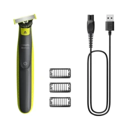 Trimmer pentru barbati Philips OneBlade QP2724-23, Negru - Verde flexmag.md