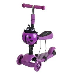 Самокат Enero Balance 3in1 зелено-фиолетовый flexmag.md