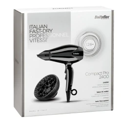 Uscator de par BaByliss Compact Pro 6715E, 2400 W, Negru flexmag.md