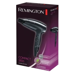 Uscator de par compact Remington Compact D5000, 1800 W, Negru flexmag.md