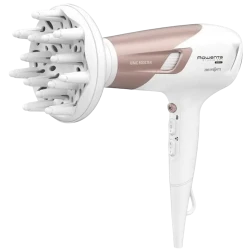 Фен для волос Rowenta Studio Dry Glow CV5830F0, 2100 Вт, белый - розовый flexmag.md