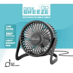 Ventilator Cellularline Desk Breeze Axial Negru flexmag.md
