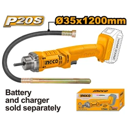 Vibrator de beton pe acumulator Ingco CCVLI202301 flexmag.md